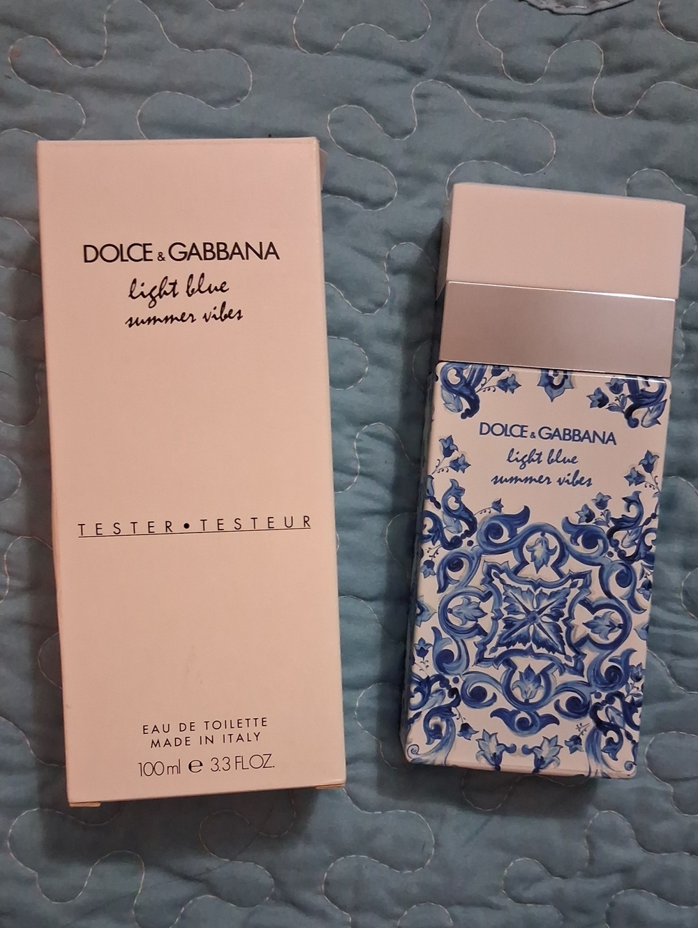 Dolce & Gabbana Light Blue Summer Vibes — Blue & White Decorative Bottle